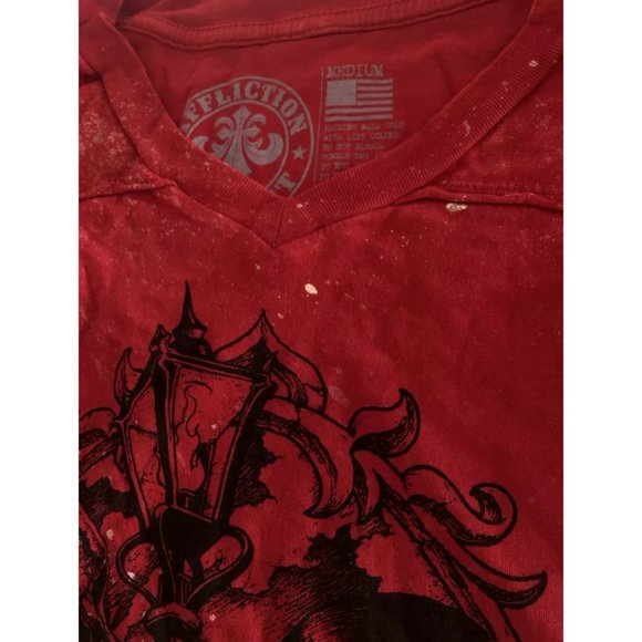 AFFLICTION Men's T-Shirt RIPPER Premium Black Label Biker - Picture 8 of 9